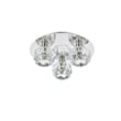 Elegant Lighting Graham 3-Light Crystal/Iron Ceiling Lamp in Chrome