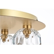 Elegant Lighting Graham 4-Light Crystal/Iron Ceiling Lamp in Gold