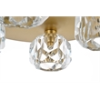 Elegant Lighting Graham 4-Light Crystal/Iron Ceiling Lamp in Gold
