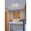 Elegant Lighting Graham 4-Light Crystal/Iron Ceiling Lamp in Chrome