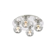 Elegant Lighting Graham 4-Light Crystal/Iron Ceiling Lamp in Chrome