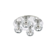 Elegant Lighting Graham 4-Light Crystal/Iron Ceiling Lamp in Chrome
