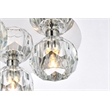 Elegant Lighting Graham 4-Light Crystal/Iron Ceiling Lamp in Chrome
