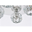 Elegant Lighting Graham 4-Light Crystal/Iron Ceiling Lamp in Chrome