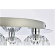 Elegant Lighting Graham 4-Light Crystal/Iron Ceiling Lamp in Chrome