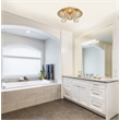 Elegant Lighting Graham 5-Light Crystal/Iron Ceiling Lamp in Gold