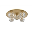 Elegant Lighting Graham 5-Light Crystal/Iron Ceiling Lamp in Gold