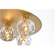 Elegant Lighting Graham 5-Light Crystal/Iron Ceiling Lamp in Gold