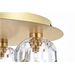 Elegant Lighting Graham 5-Light Crystal/Iron Ceiling Lamp in Gold