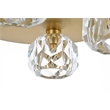 Elegant Lighting Graham 5-Light Crystal/Iron Ceiling Lamp in Gold
