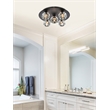 Elegant Lighting Graham 5-Light Crystal/Iron Ceiling Lamp in Black