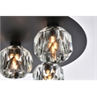 Elegant Lighting Graham 5-Light Crystal/Iron Ceiling Lamp in Black