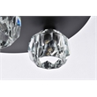 Elegant Lighting Graham 5-Light Crystal/Iron Ceiling Lamp in Black