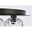 Elegant Lighting Graham 5-Light Crystal/Iron Ceiling Lamp in Black