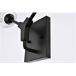 Elegant Lighting Zayne 2-Light Modern Crystal Wall Sconce in Black