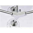 Elegant Lighting Zayne 3-Light Crystal/Iron Flush Mount in Chrome