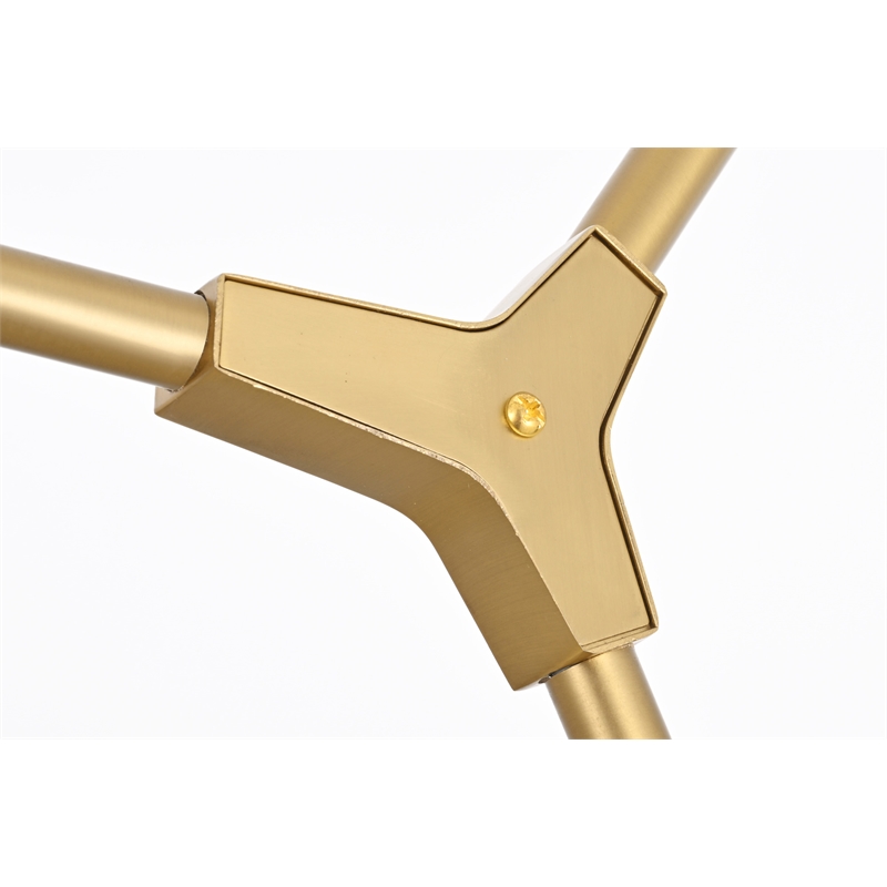 Elegant Lighting Zayne 4-Light Modern Crystal/Iron Pendant in Gold