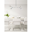 Elegant Lighting Zayne 4-Light Modern Crystal/Iron Pendant in Chrome