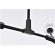 Elegant Lighting Zayne 4-Light Modern Crystal/Iron Pendant in Black
