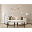 Elegant Lighting Zayne 8-Light Modern Crystal/Iron Pendant in Gold