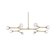 Elegant Lighting Zayne 8-Light Modern Crystal/Iron Pendant in Gold