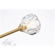 Elegant Lighting Zayne 8-Light Modern Crystal/Iron Pendant in Gold