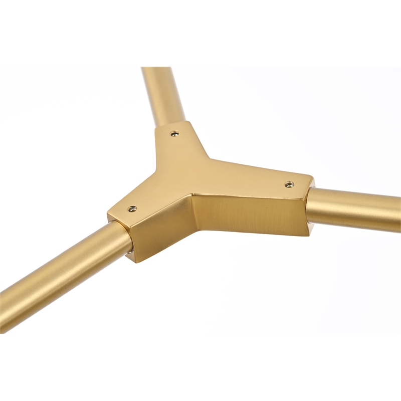 Elegant Lighting Zayne 8-Light Modern Crystal/Iron Pendant in Gold