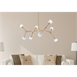 Elegant Lighting Zayne 8-Light Modern Crystal/Iron Pendant in Gold
