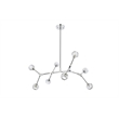 Elegant Lighting Zayne 8-Light Modern Crystal/Iron Pendant in Chrome