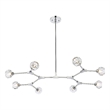 Elegant Lighting Zayne 8-Light Modern Crystal/Iron Pendant in Chrome