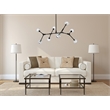 Elegant Lighting Zayne 8-Light Modern Crystal/Iron Pendant in Black