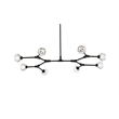 Elegant Lighting Zayne 8-Light Modern Crystal/Iron Pendant in Black