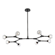 Elegant Lighting Zayne 8-Light Modern Crystal/Iron Pendant in Black
