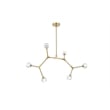 Elegant Lighting Zayne 6-Light Modern Crystal/Iron Pendant in Gold
