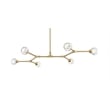 Elegant Lighting Zayne 6-Light Modern Crystal/Iron Pendant in Gold