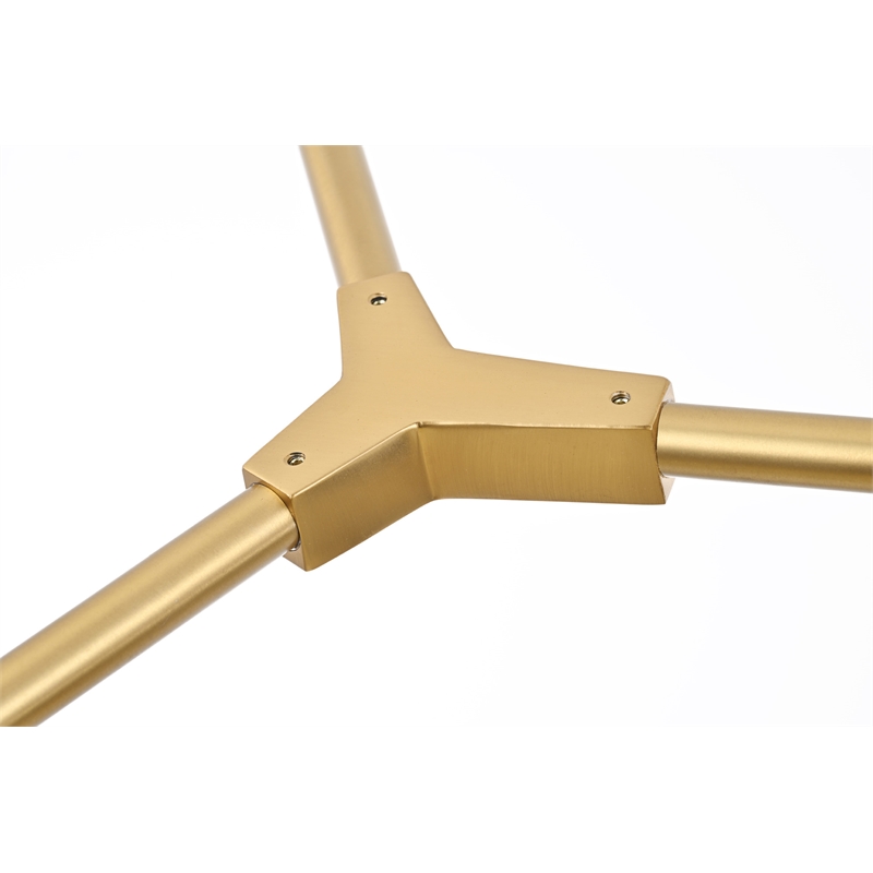 Elegant Lighting Zayne 6-Light Modern Crystal/Iron Pendant in Gold