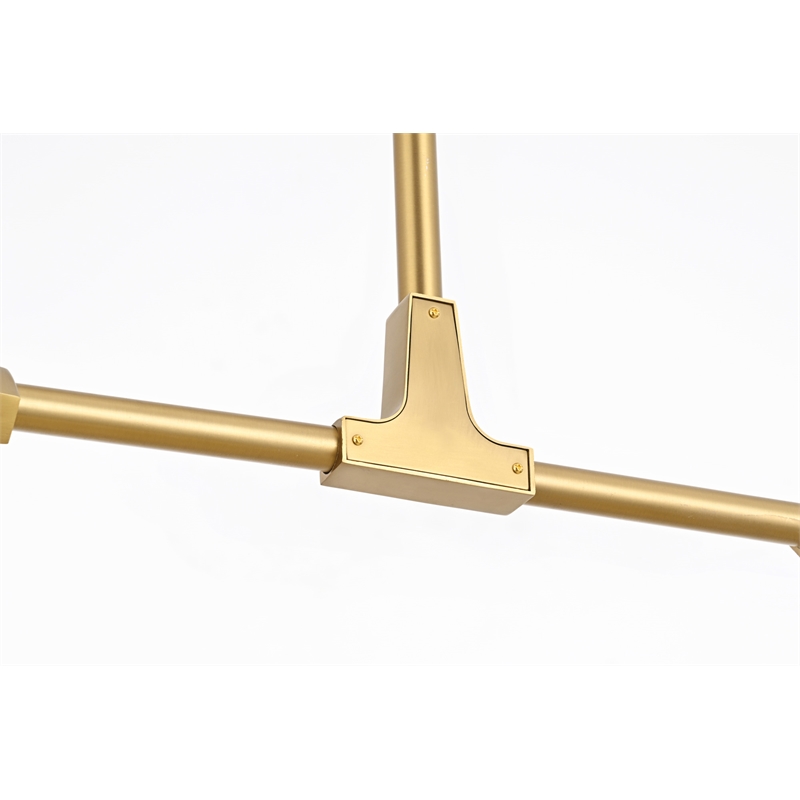 Elegant Lighting Zayne 6-Light Modern Crystal/Iron Pendant in Gold