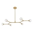 Elegant Lighting Zayne 6-Light Modern Crystal/Iron Pendant in Gold
