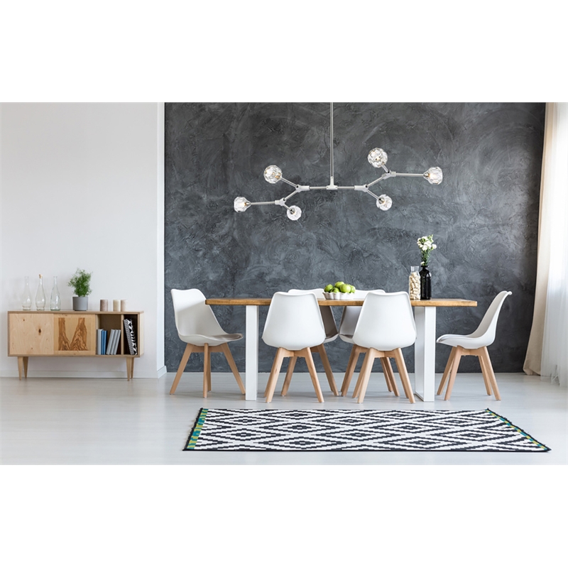 Elegant Lighting Zayne 6-Light Modern Crystal/Iron Pendant in Chrome