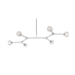 Elegant Lighting Zayne 6-Light Modern Crystal/Iron Pendant in Chrome