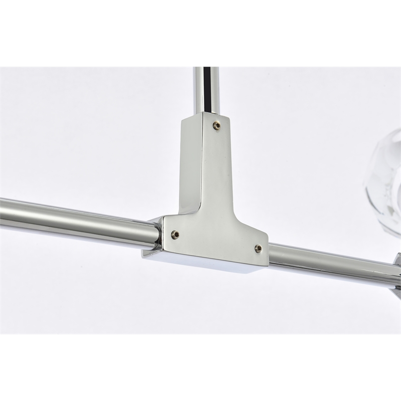 Elegant Lighting Zayne 6-Light Modern Crystal/Iron Pendant in Chrome