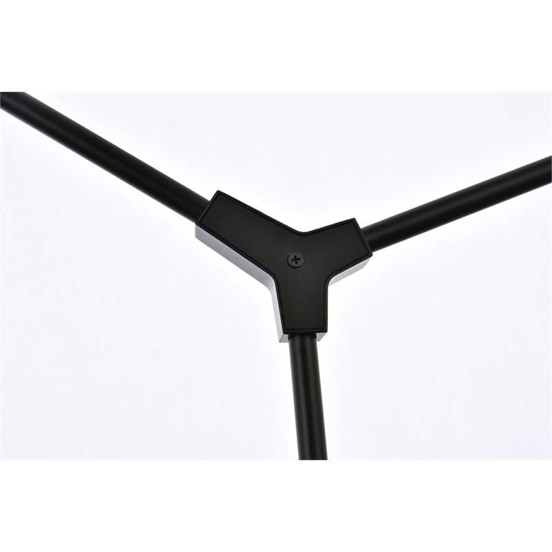 Elegant Lighting Zayne 6-Light Modern Crystal/Iron Pendant in Black