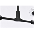 Elegant Lighting Zayne 6-Light Modern Crystal/Iron Pendant in Black