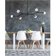Elegant Lighting Zayne 6-Light Modern Crystal/Iron Pendant in Black