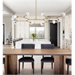Elegant Lighting Zayne 10-Light Modern Crystal/Iron Pendant in Gold