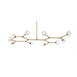 Elegant Lighting Zayne 10-Light Modern Crystal/Iron Pendant in Gold