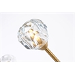 Elegant Lighting Zayne 10-Light Modern Crystal/Iron Pendant in Gold