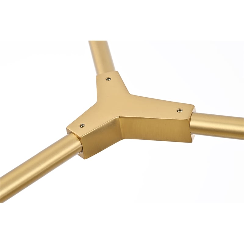 Elegant Lighting Zayne 10-Light Modern Crystal/Iron Pendant in Gold