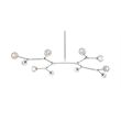 Elegant Lighting Zayne 10-Light Modern Crystal Pendant in Chrome