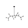 Elegant Lighting Zayne 10-Light Modern Crystal/Iron Pendant in Black